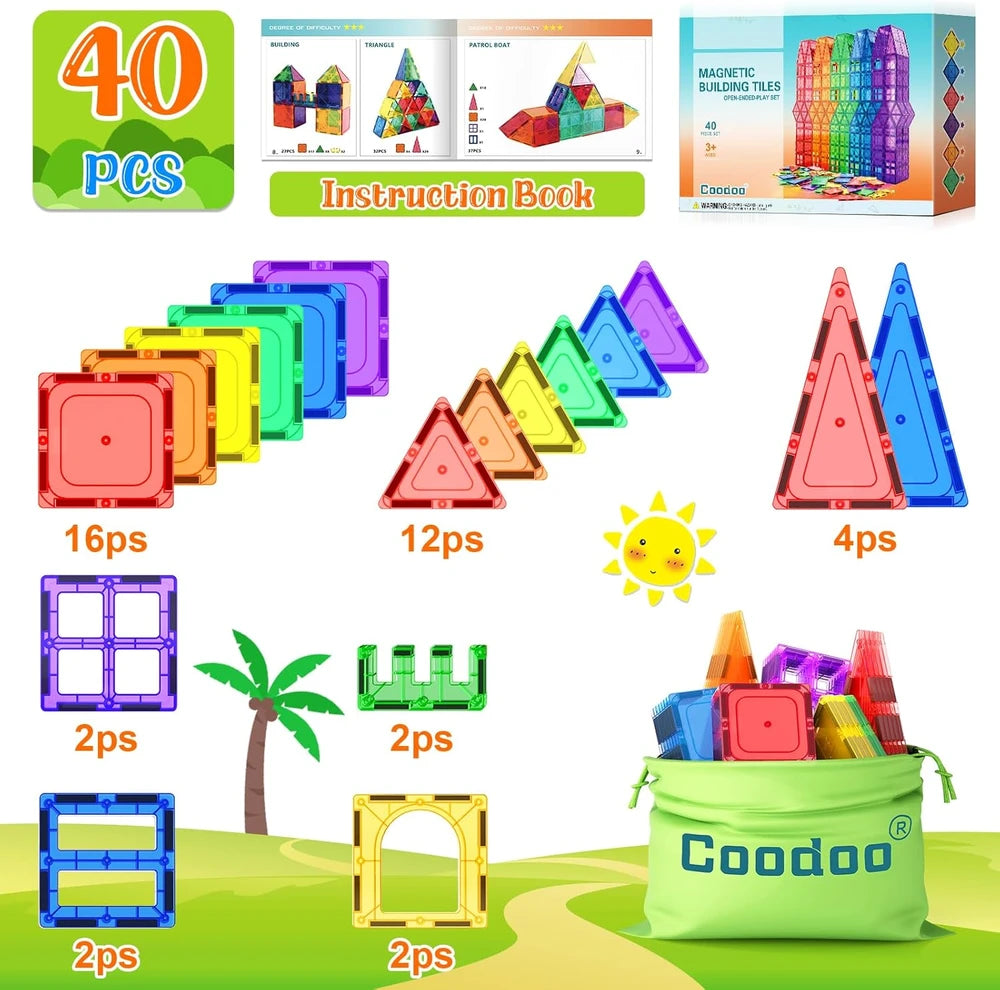 Coodoo Magnetic Tiles Building Set